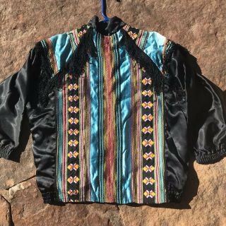 Vintage Seminole Native Patchwork Jacket Satin 8