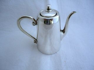 Very Rare Wilkinson C1930 - C2000 Solid Silver Miniature / Small Coffee Pot