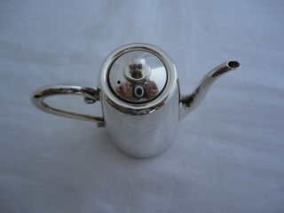 Very rare Wilkinson c1930 - c2000 solid silver miniature / small coffee pot 4