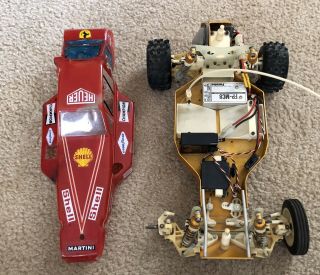 Team Associated Electric Rc10 Vintage Rc Gold Pan Buggy W/ Electronics