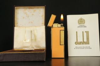 Dunhill Rollagas Lighter Neworings W/box Vintage 627