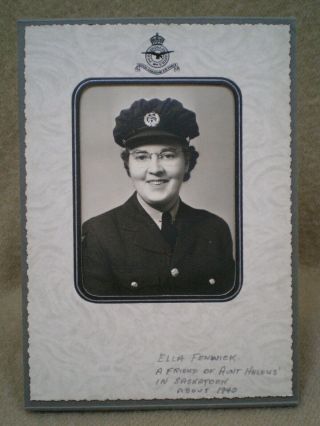 Ww2 Royal Canadian Air Force Studio Photograph Of Ella Fenwick In Uniform