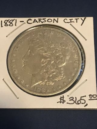 1881 Cc Morgan Silver Dollar Rare Date Carson City On