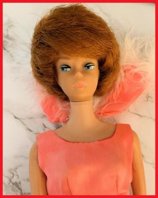 Vintage 1960s Barbie Bubblecut Doll With Case And Outfits