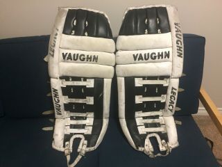 Vintage Vaughn Legacy Vpg3000 Goalie Pads 32” Game Worn Andy Moog Bruins