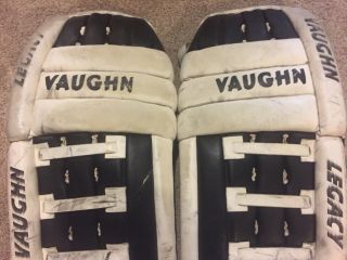 Vintage Vaughn Legacy VPG3000 Goalie Pads 32” Game Worn Andy Moog Bruins 3