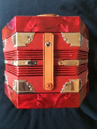 Vintage Scholer Germany East Accordian Concertina 5