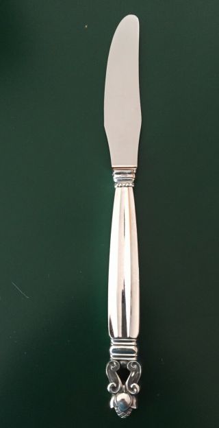 Georg Jensen Acorn Sterling Silver Flatware Dinner Knife 9 " Excl Lotb