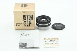 Rare 【brand New】 Nikon Ai - S Nikkor 50mm F/1.  8 Ais Mf Pancake Lens Japan 383
