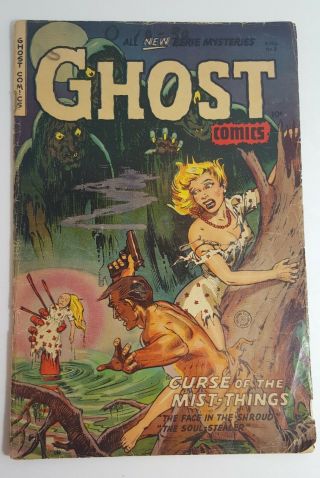 Ghost Comics Rare 8 Curse Of The Mist Things Horror Fiction House 1953 Vintage