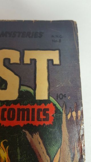Ghost Comics Rare 8 Curse of The Mist Things Horror Fiction House 1953 Vintage 5