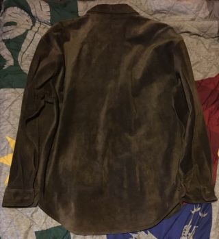 Vintage Polo By Ralph Lauren Large Leather/Suede Button Up Jacket Made In USA 2