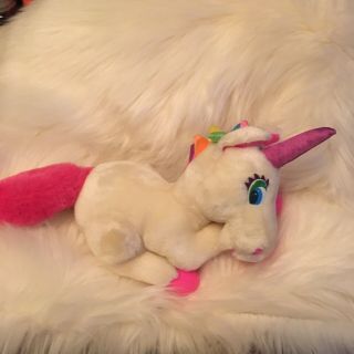 Vintage Lisa Frank Markie Unicorn Plush Stuffed Animal Rare Euc Htf Rainbow