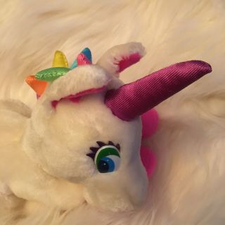 Vintage Lisa Frank markie Unicorn Plush Stuffed Animal Rare EUC Htf Rainbow 3