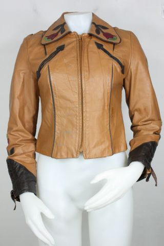 Vintage Joseph Magnin Leather Jacket S East West Rodeo Womens 60 