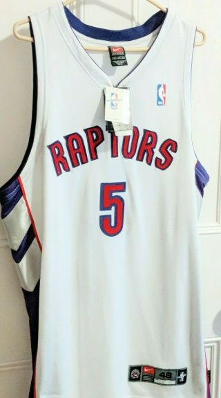 Toronto Raptors Nike Jersey Jalen Rose Autographed Nwt - Stitched,  Xl,  Vtg Pro