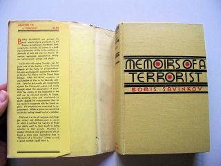 RARE 1931 1st Edition MEMOIRS OF A (RUSSIAN) TERRORIST By BORIS SAVINKOV w/DJ 3