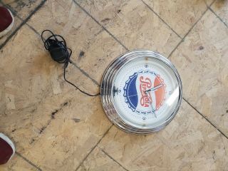 Vintage Retro Style PEPSI COLA NEON LIGHT WALL CLOCK 2