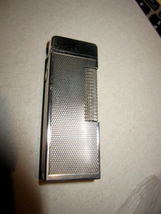 Vintage Very Good Quality Silver Plated Dunhill Cigarette Lighter Ex.  Cond.