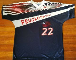 England Revolution 1996 Jersey M Vintage Lalas Inaugural Mls Season Reebok