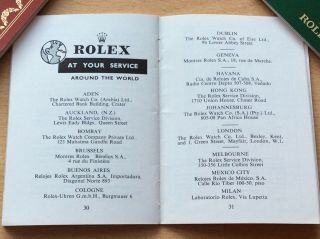Rare Rolex 1964 Guarantee And Service Booklet 8