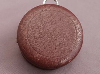 Vintage Lufft Compens pocket altimeter barometer in fitted leather case, 5