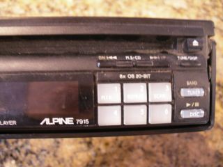 Two vintage pull out car radio stereo tape cd player Alpine 7915 Rare Kenwood 4