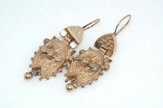 Victorian Gold Filled Drop Tassel French Wire Earrings