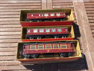 Hornby O Gauge Lms Coaches,  Vintage Boxed