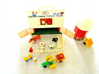 Vintage Fisher Price Little People Play Family Farm Barn 915