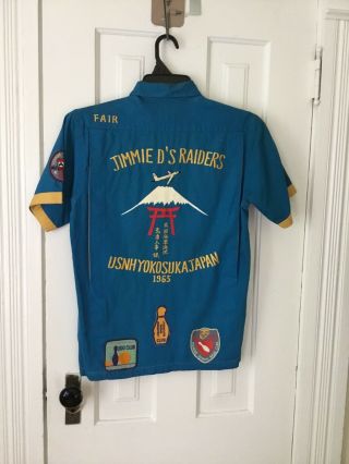 1965 Bowling Shirt Usa Marine,  Navy,  Yokosuka,  Lejeune,  Jimmy D’s Raiders Japan