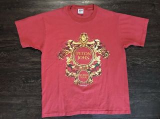 Vintage 1993 1994 Elton John World Tour Shirt.  Styled By Gianni Versace Xl