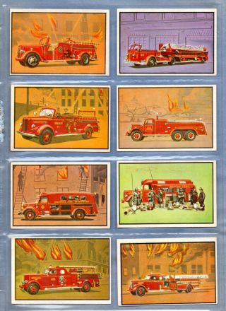 Vintage - 1953 Bowman Fire Fighters (complete Set) (ex - Mt)