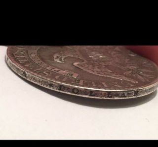 1823 Capped Bust Half Dollar 50c US Coin w/ VERY RARE 3 - Text on side of Coin 4