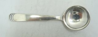 Hans Hansen Sterling Silver Ripple Round Bowl Soup Spoon A9348
