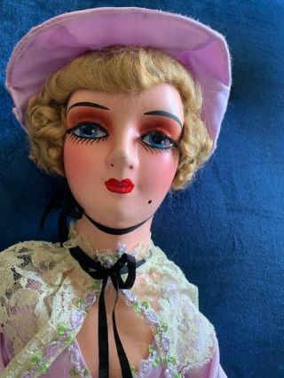 Vintage Bed Doll.  Striking Eyes,  Gorgeous Boudoir Doll