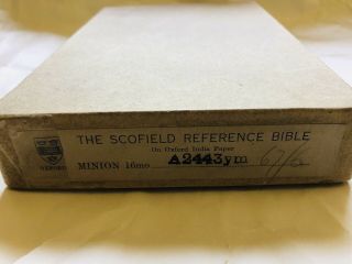 Vintage Oxford Scofield Reference Bible Kjv Leather Silk Sewn India Paper Lnib