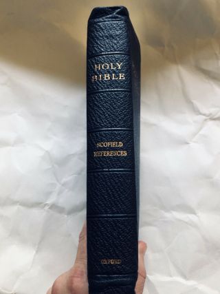 Vintage Oxford Scofield Reference Bible KJV Leather Silk Sewn India Paper LNIB 4