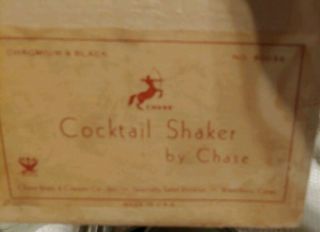 Vintage Art Deco Chase Chrome Cocktail Shaker w/ 4 Dorothy Thorpe Style Glasses 9