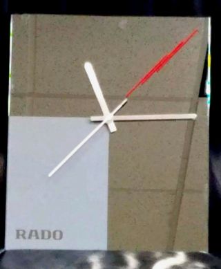Rado Watch Co.  Dealer Wall Clock Vintage Mirrored Glass On Time Rare
