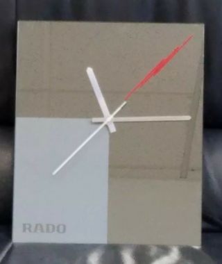RADO WATCH CO.  DEALER WALL CLOCK VINTAGE MIRRORED GLASS ON TIME RARE 2