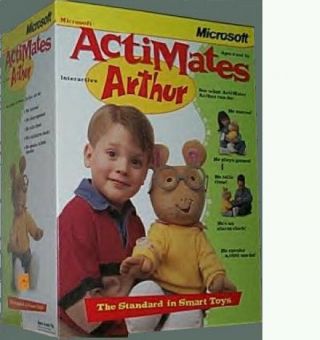 Vintage Microsoft Actimates Arthur Dw 22” Plush Interactive Talking Doll 1998