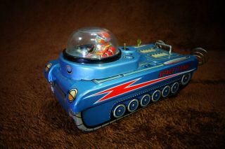 Masudaya Space Tank M - 18 Vintage Battery Operated Tin Toy Japan