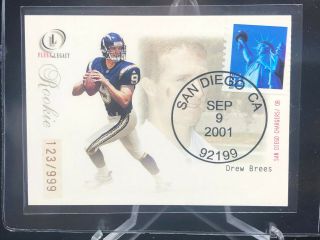 Drew Brees 2001 Fleer Legacy " Stamp " 95 Rookie Card Rare Sp 123/999 Read