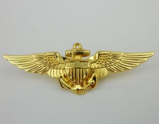 Wwii U.  S.  Navy - Marines Pilot Aviator Wings Pin Badge - D59