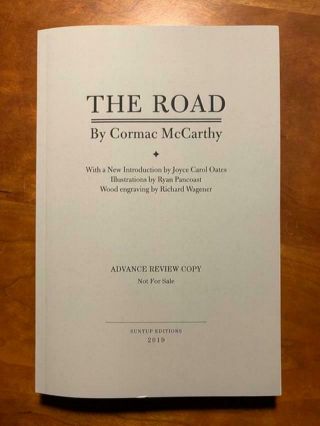 The Road Cormac Mccarthy Suntup Press Advance Uncorrected Proof Very Rare