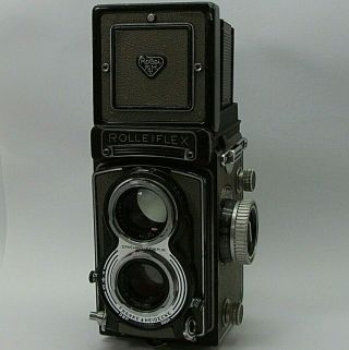 Vintage Rolleiflex T Grey Leather Functional Medium Format Camera
