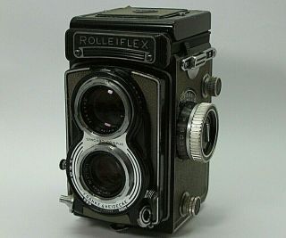 VINTAGE ROLLEIFLEX T GREY LEATHER FUNCTIONAL MEDIUM FORMAT CAMERA 4