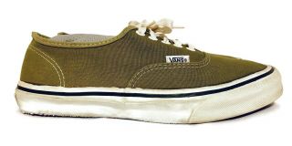 Vtg 80’s Vans Shoes Green Mens 9.  5 Made In Usa Skate Low Top Old Skool Great Con