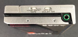 Vintage Sony WM - 10 II Walkman Silver 1985 Belt Great 3